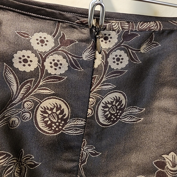 Jon Brown Floral 100% Silk   Embellished Pencil Mini Skirt for Cocktail Size 8 - Picture 7 of 12